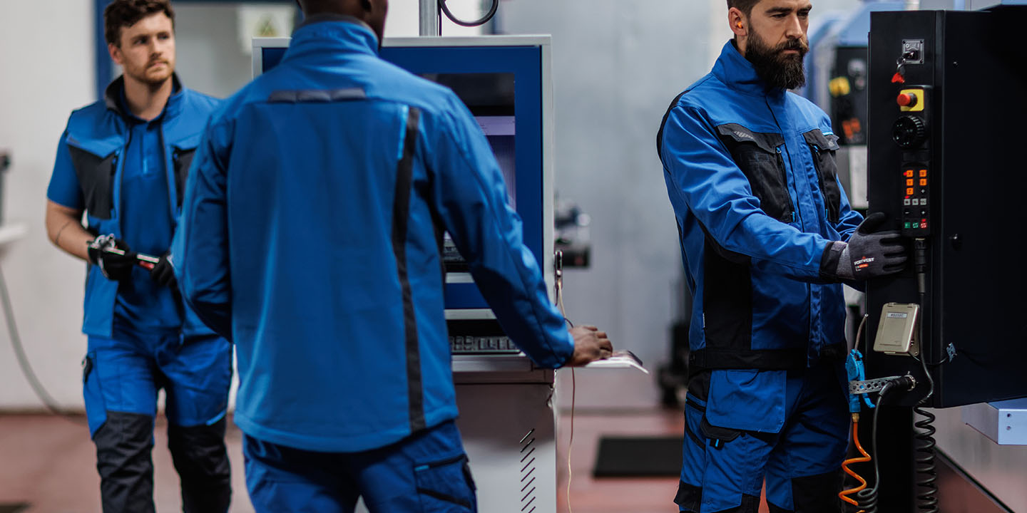 Coordinated workforce wearing Portwest workwear