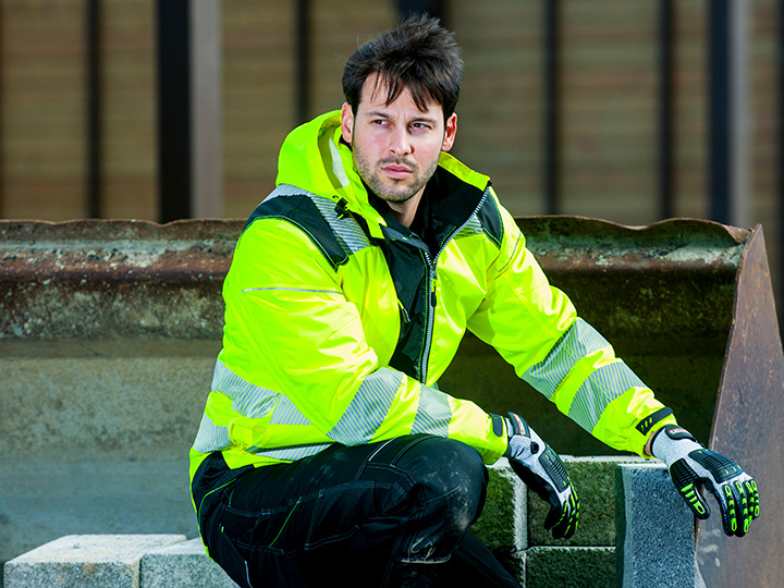 Worker wearing Portwest PW3 outerwear
