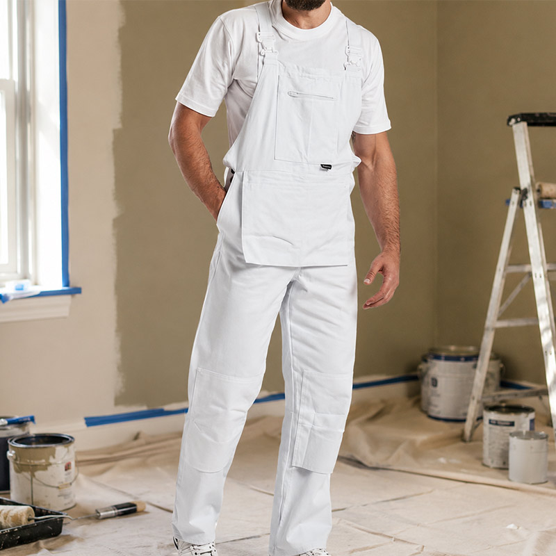 Bib and brace overalls for painters, decorators, workshops, maintenance teams and practical trade roles