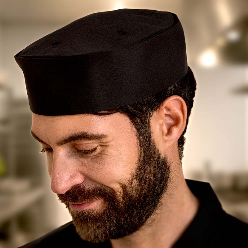 Chef hats and catering headwear for kitchens, catering teams, food preparation areas, caf&eacute;s, restaurants and hospitality uniforms
