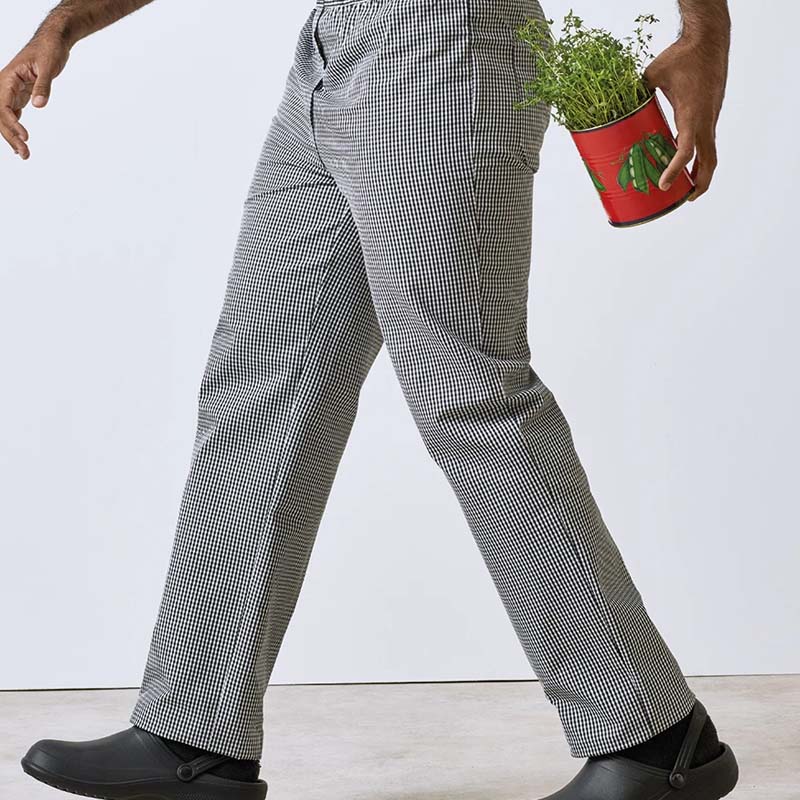 Chef trousers for kitchens, catering teams, hospitality staff and food-service uniforms