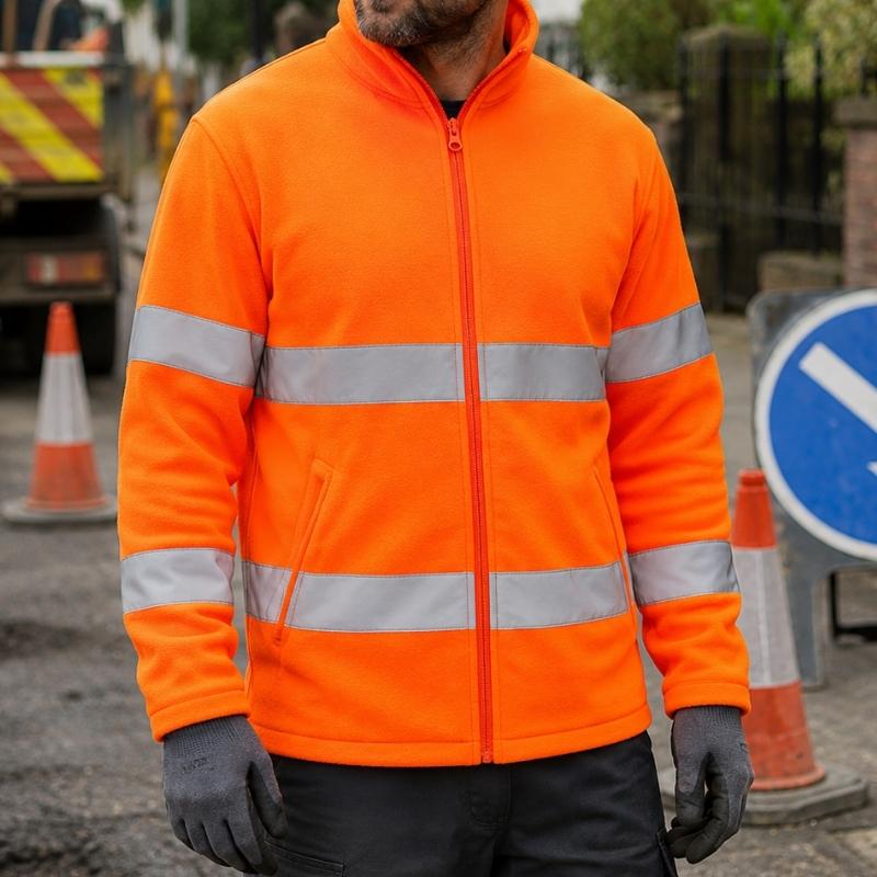 Hi vis fleeces and high visibility fleece jackets for warehouses, logistics teams, yards, outdoor staff and site teams