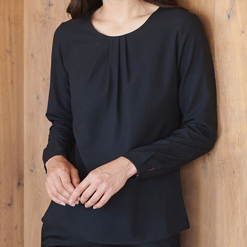 Long sleeve blouses for smart women&rsquo;s staff uniforms, office teams, reception, hospitality and customer-facing businesses