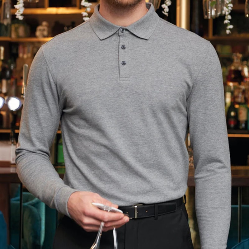 Long sleeve polo shirts for work uniforms, cooler workplaces and business teams