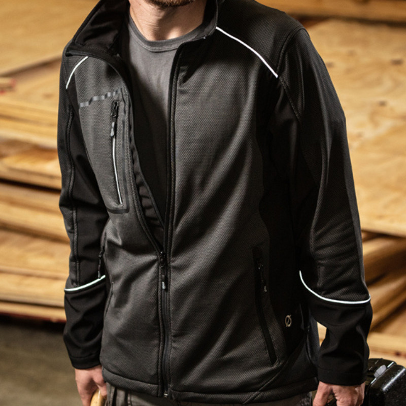 Softshell jackets for smart water-resistant and wind-resistant branded workwear