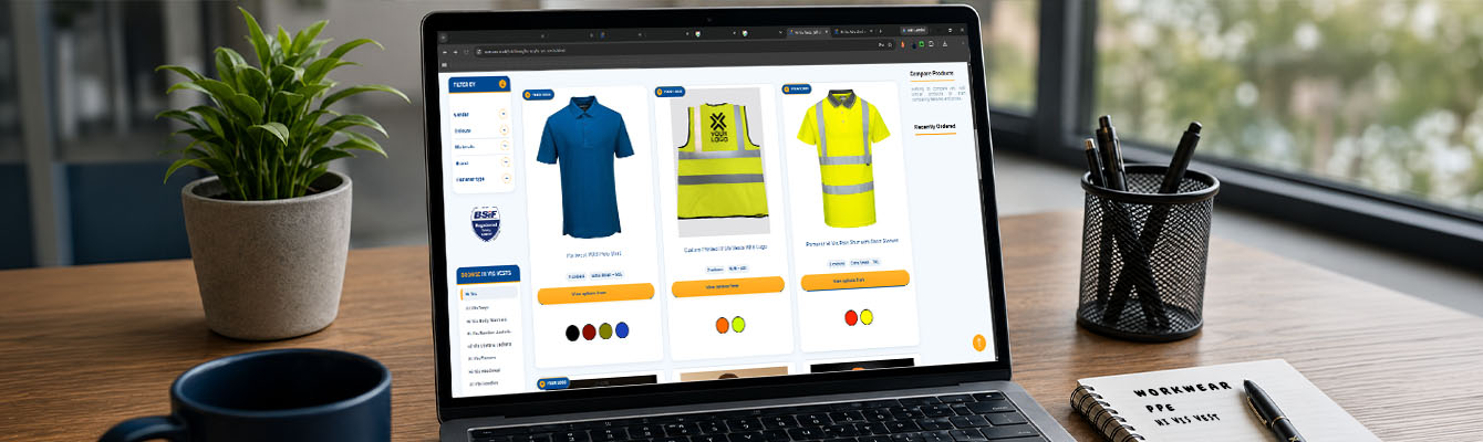 Approved workwear and PPE ranges for managed accounts, departments and repeat ordering
