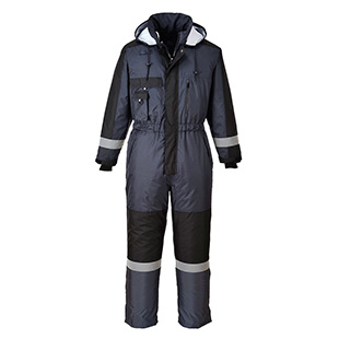 A Blue and Black Winter Coverall