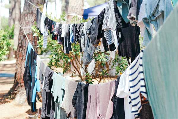 Washing line with too much washing