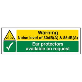 Warning high noise level sign