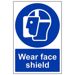 Wear face shield sign