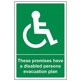 Disabled Evacuation sign