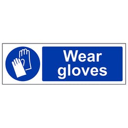 Wear Gloves Sign in Landscape