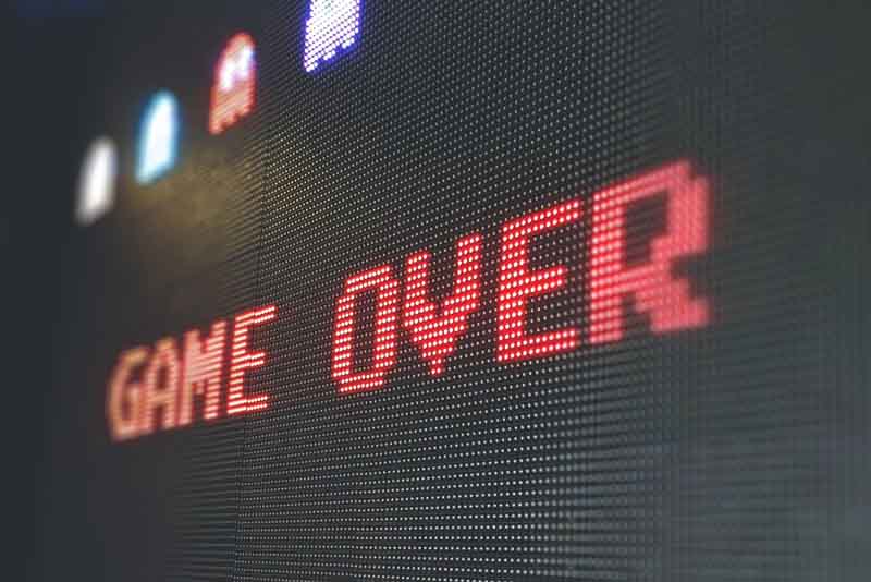 Game Over sign