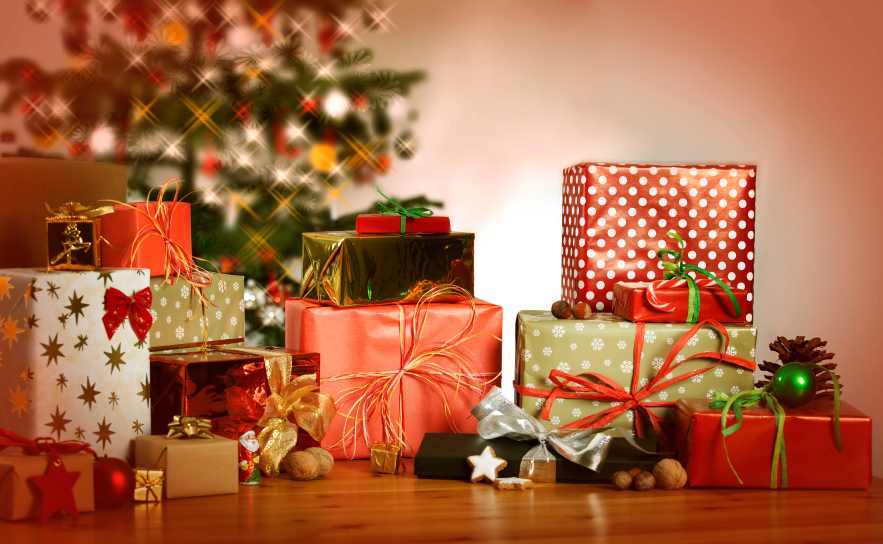 Christmas Gifts beneath a Christmas Tree