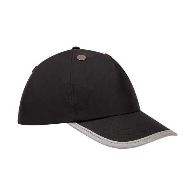 Bump cap with reflective strip