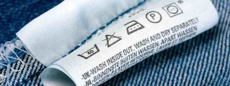 Photo of a Typical Wash Care Label for clothing