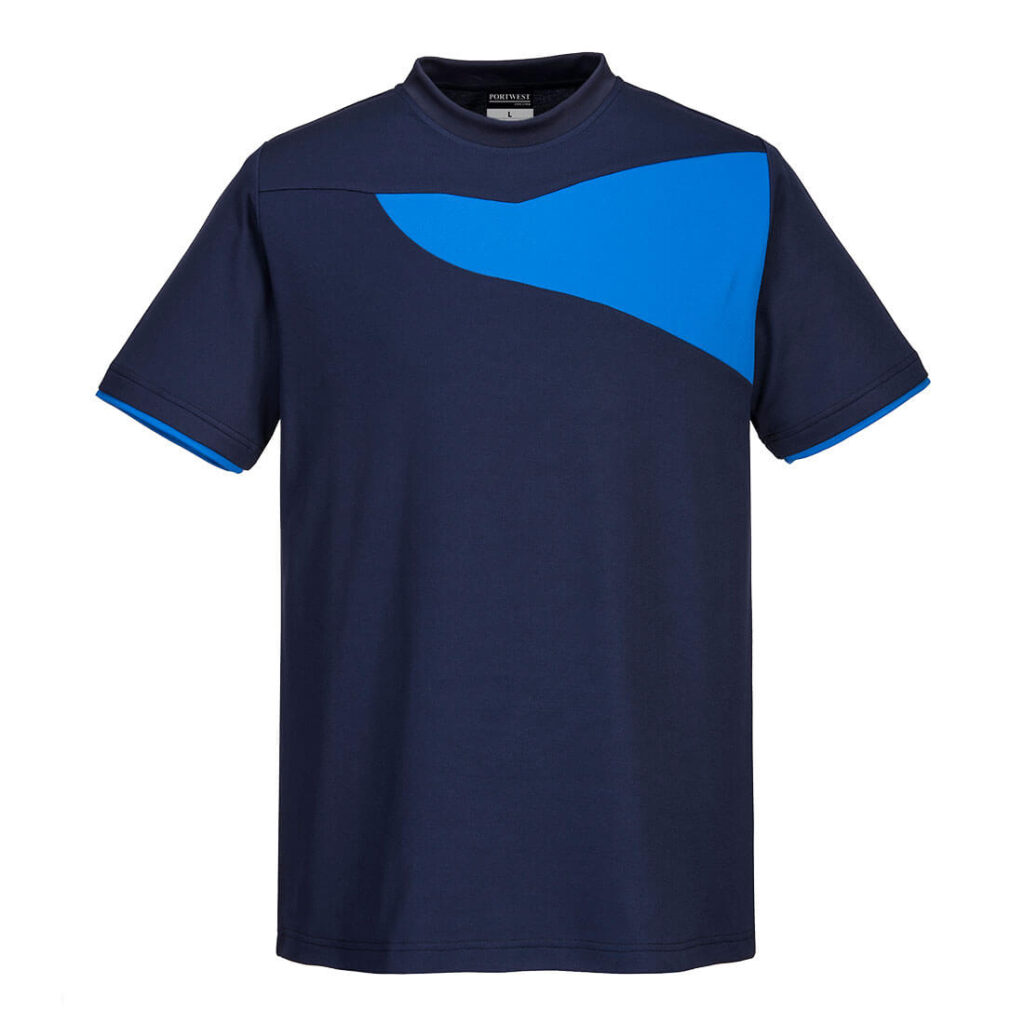 PW211 T Shirt in Navy & Royal