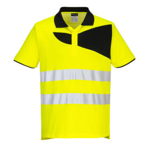 PW212 Hi Vis Polo Shirt in Yellow and Black