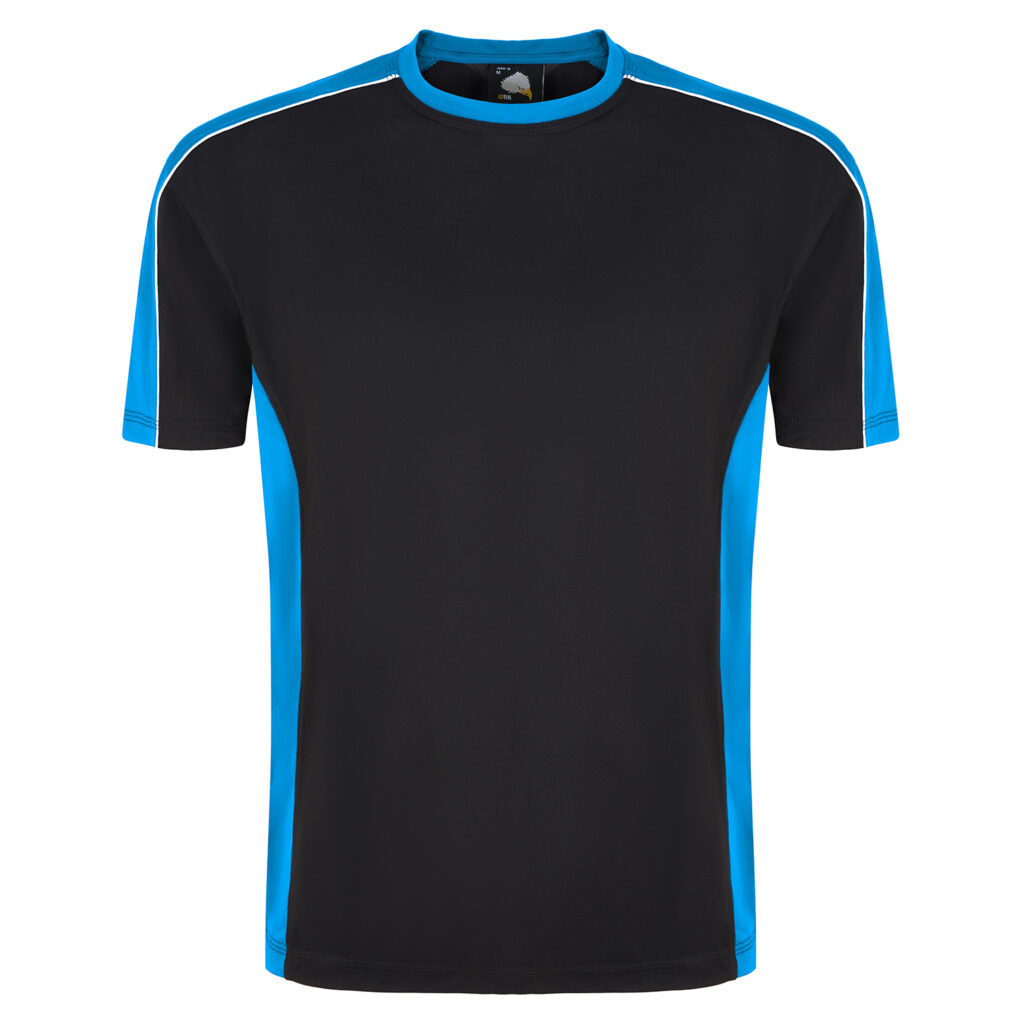 Black/BLUE - ORN Avocet wicking t-shirt