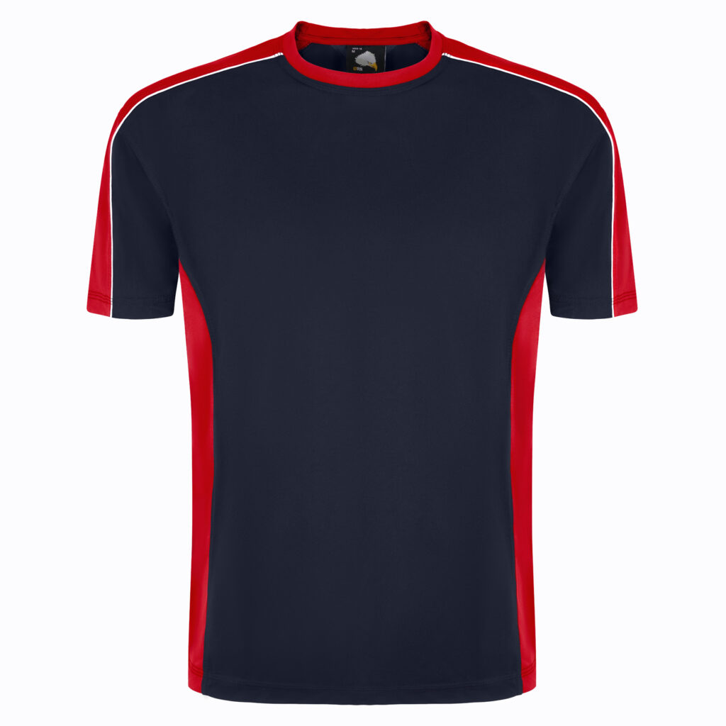 Navy/RED - ORN Avocet wicking t-shirt