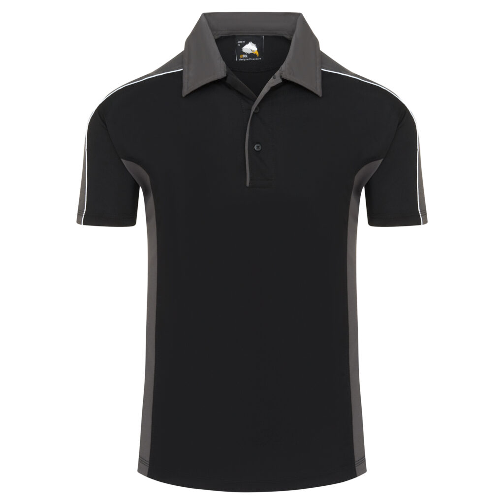 Black/Grey - ORN Avocet Wicking Poloshirt