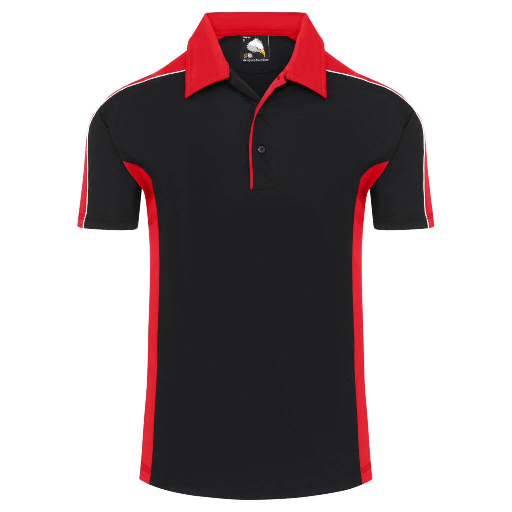 Black/Red - ORN Avocet Wicking Poloshirt