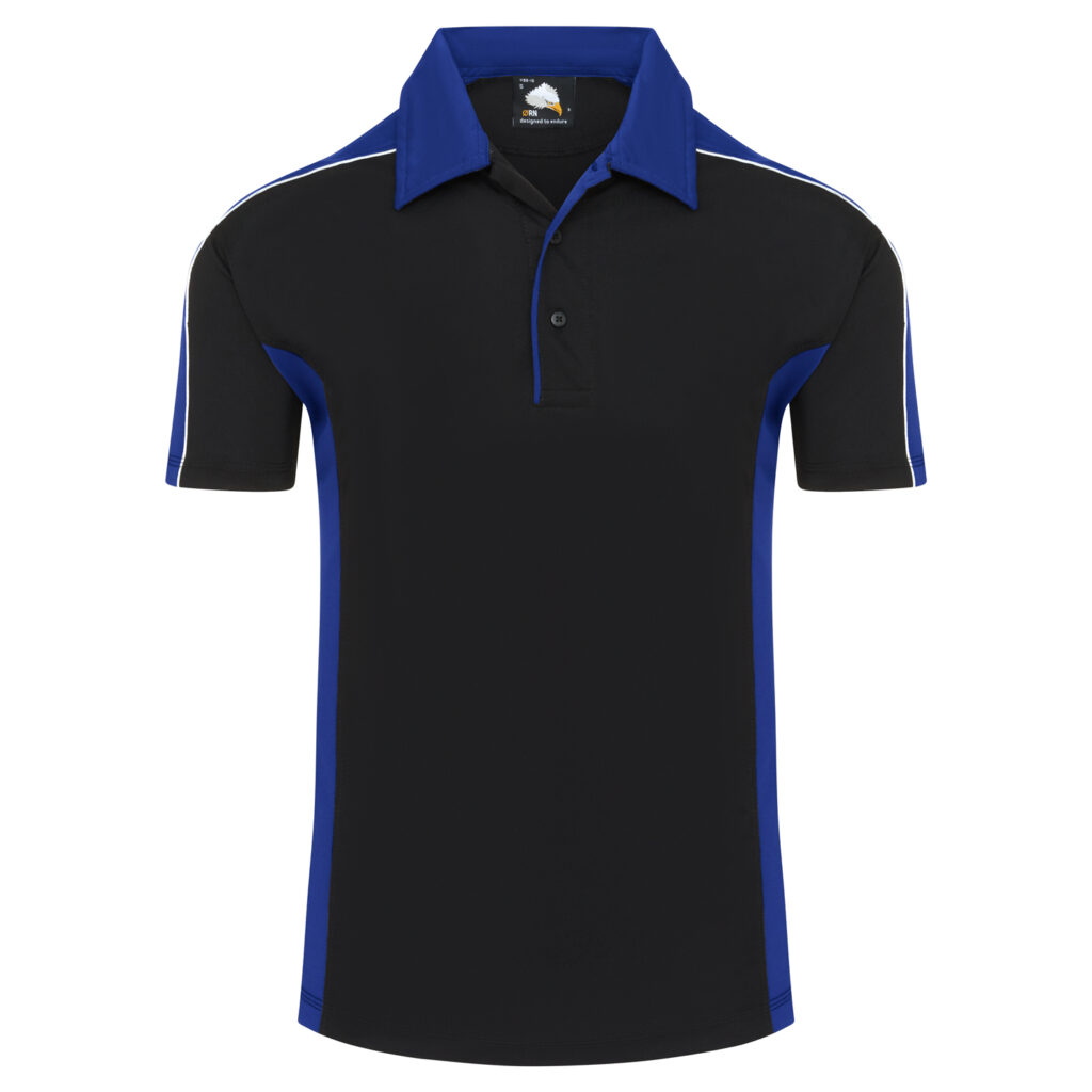 Black/Royal Blue - ORN Avocet Wicking Poloshirt