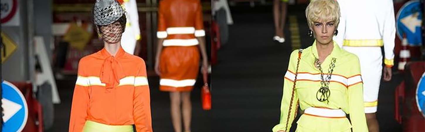 Fashion presentation showing unsuitable high visibility workwear