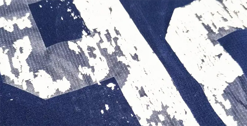 Badly Printed Garment Peeling