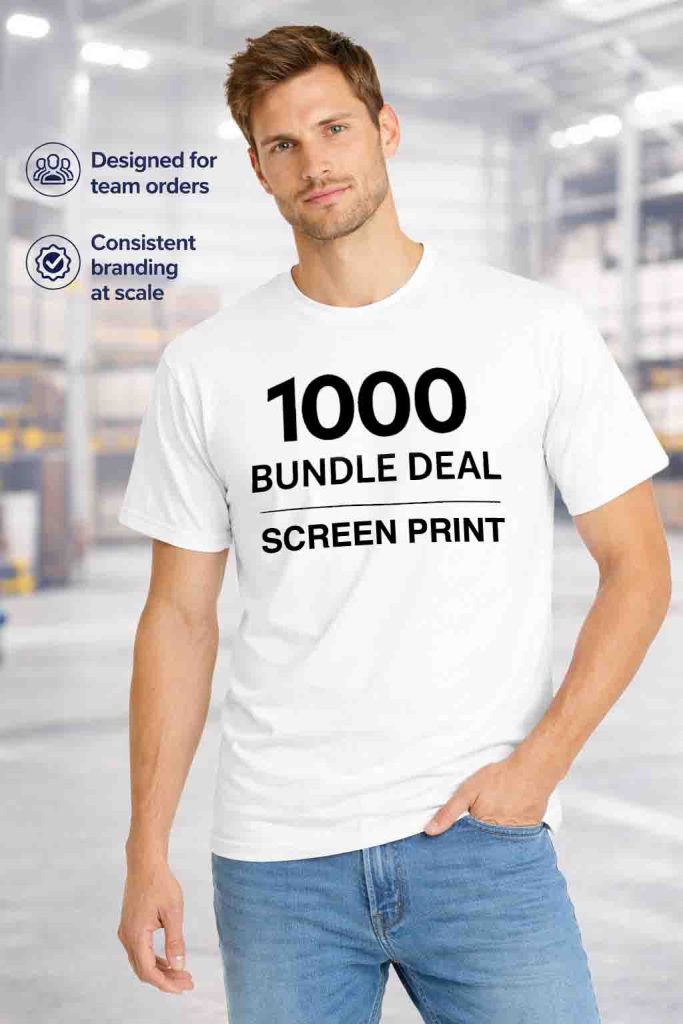 1000 Screen Printed T-Shirts Deal