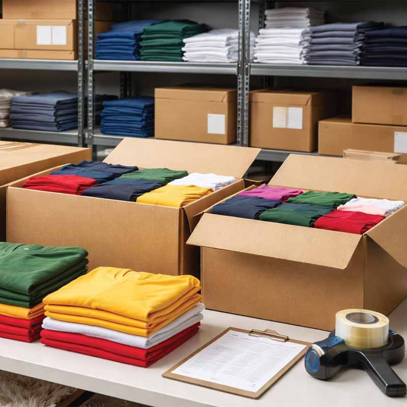 Bulk orders being packed.